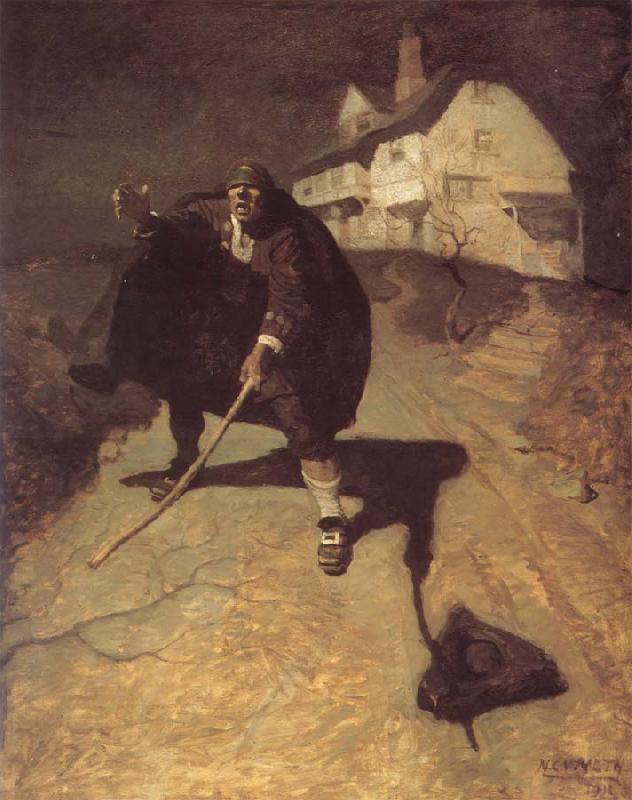 NC Wyeth Old Pew oil painting picture